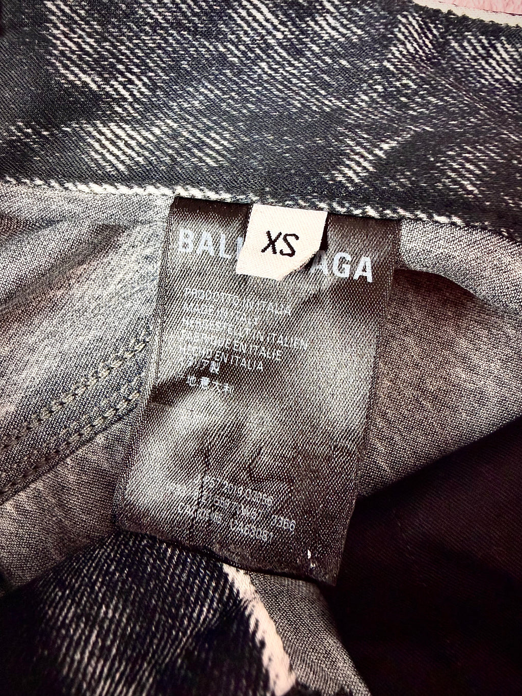 Balenciaga denim print pants