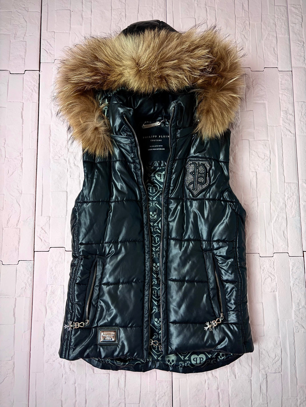 Philipp Plein waxed puffer vest
