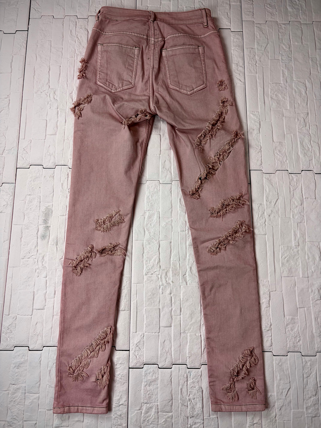 Rick owens slashed detroit cut denim