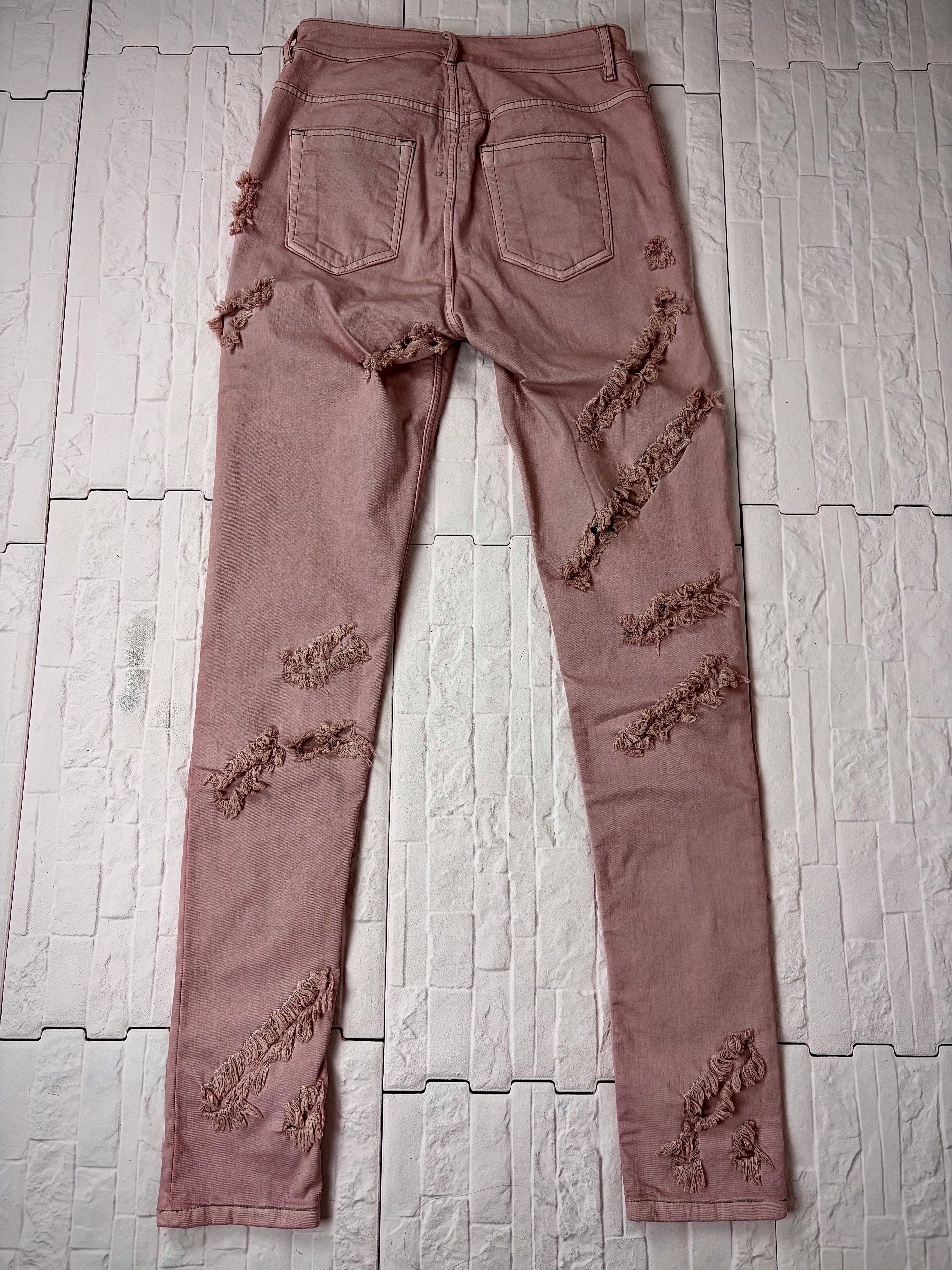 Rick owens slashed detroit cut denim