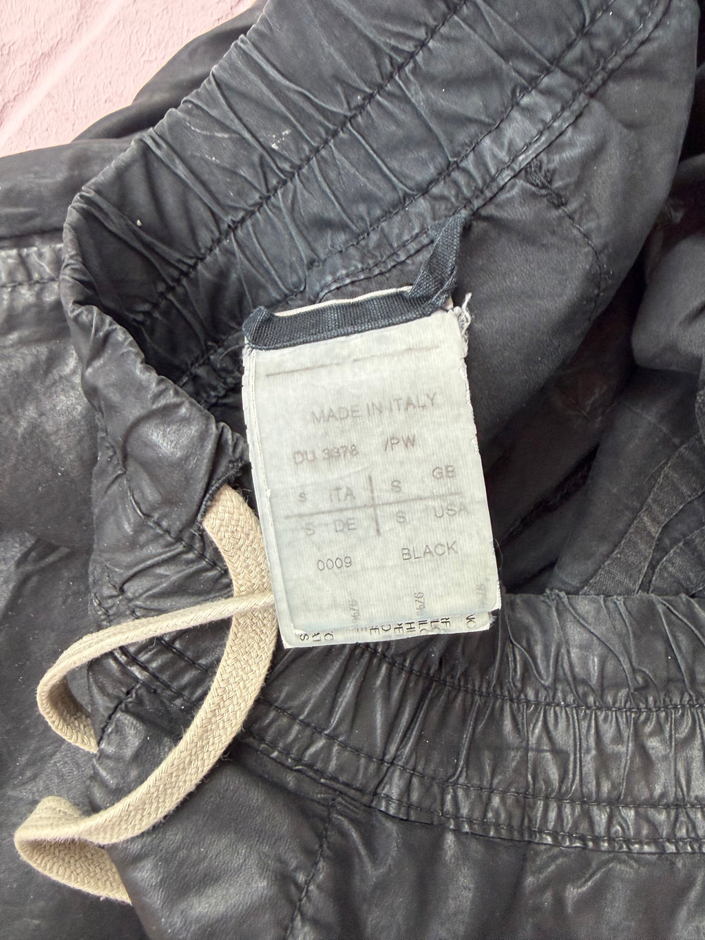 Rick owens waxed o&m shorts