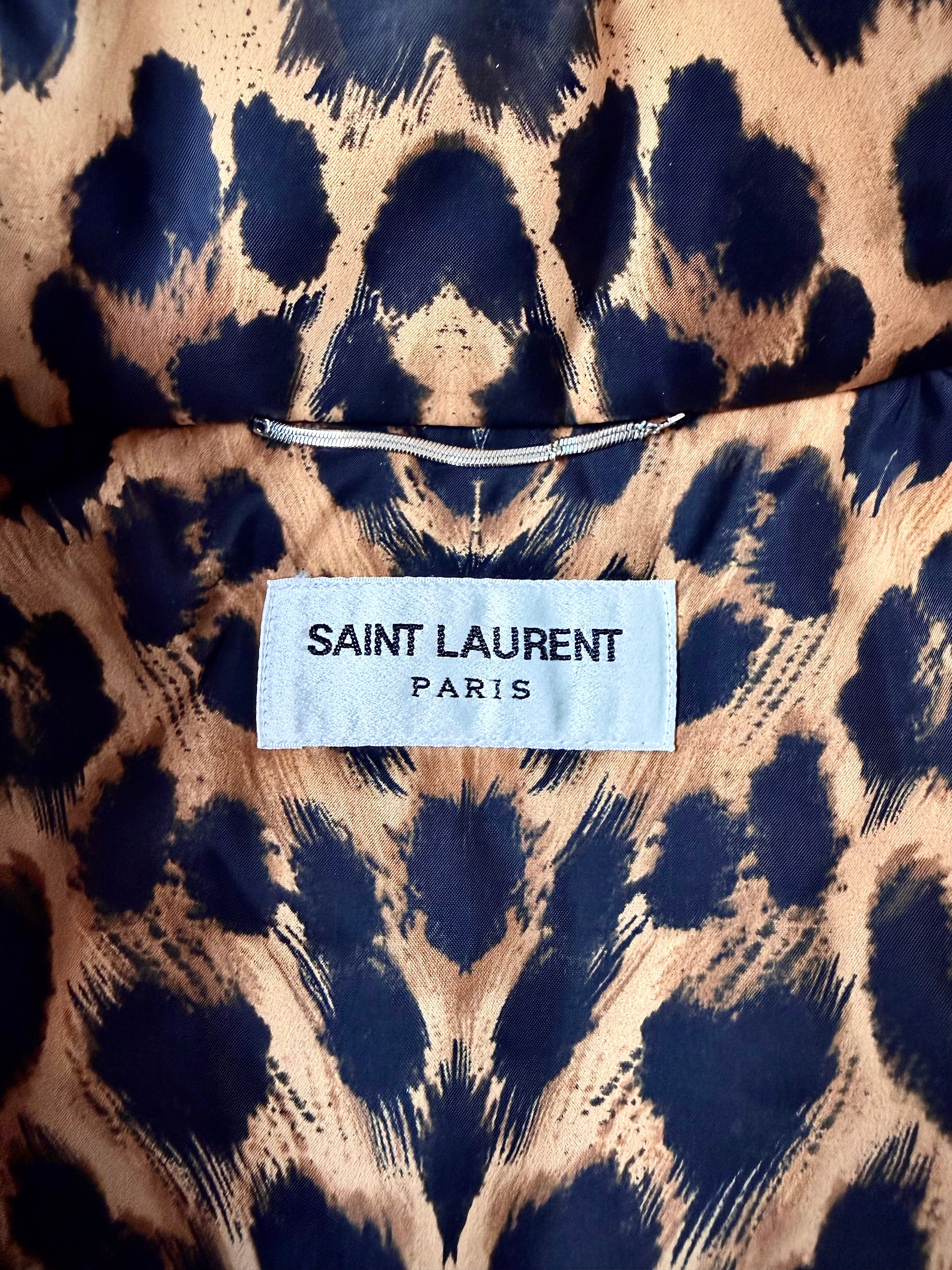 Saint Laurent leopard bomber