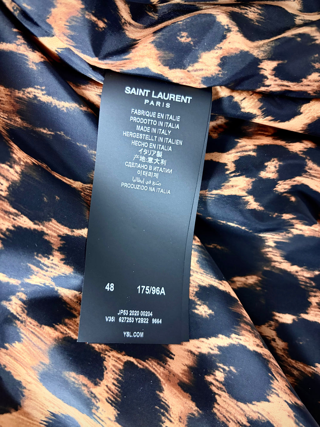 Saint Laurent leopard bomber