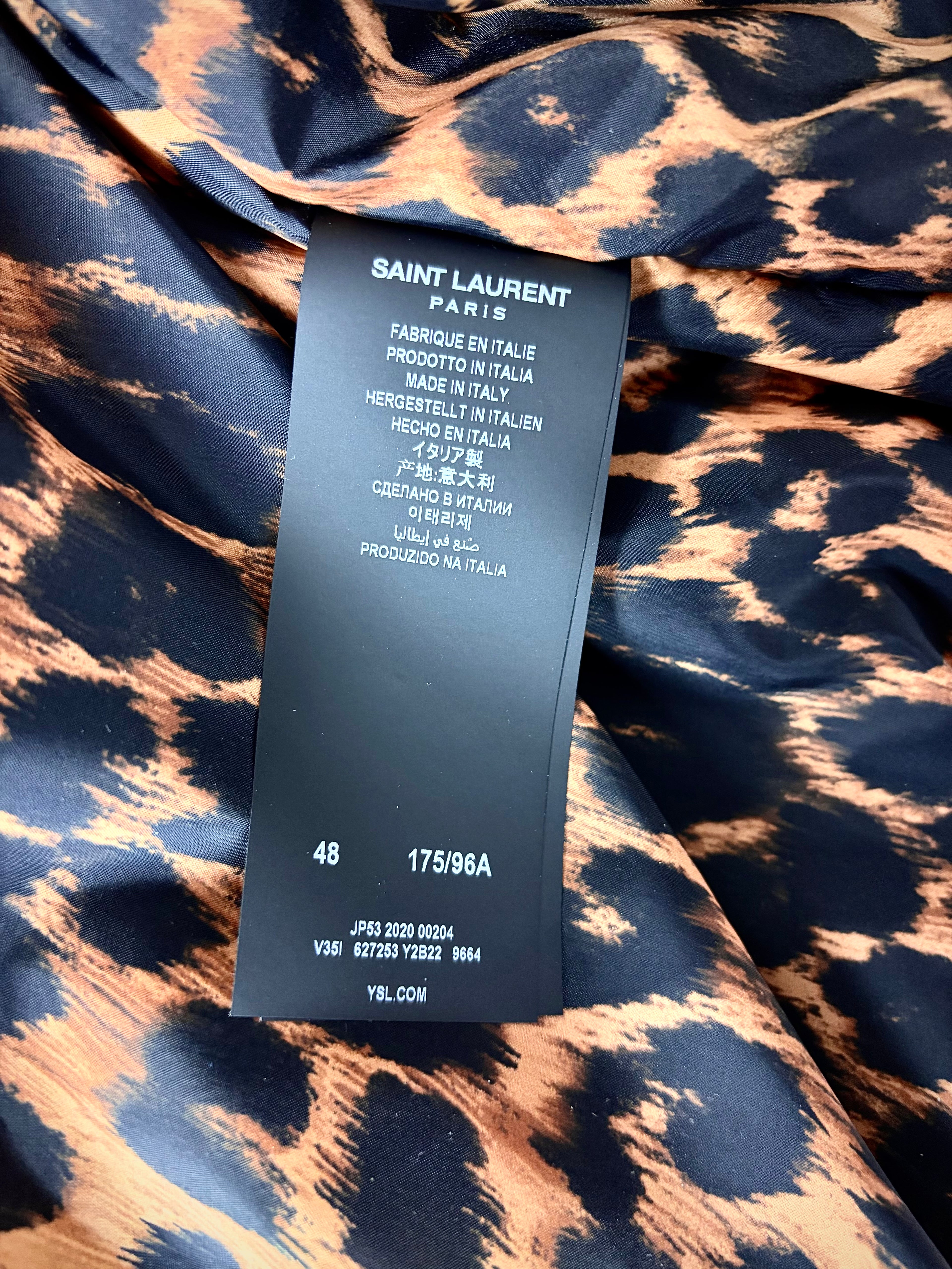 Saint Laurent leopard bomber