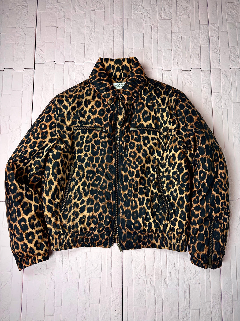 Saint Laurent leopard bomber