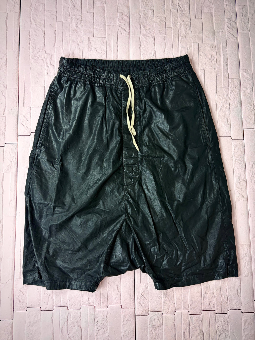 Rick owens waxed o&m shorts